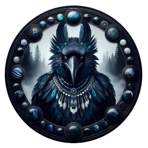 Blackbird Totem Decal - Spirit Animal Decal - Native American Totem Decal - Picture 1 of 1