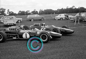 Racing Original 35mm Negative F1 Jim Clark, Jack Brabham 1967 Australian GP - Picture 1 of 1