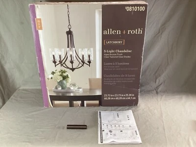 Allen + Roth Latchbury 5-Light Chandelier Aged Bronze REPLACEMENT Tube #E ONLY - Image 1 of 4