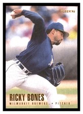 1996 Fleer #141 RICKY BONES Milwaukee Brewers ~D9PP