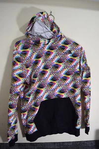 The North Face YOUTH XL 18 20 Glitch Print Camp Pullover Hoodie Sweatshirt - Picture 1 of 11