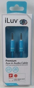 iLuv ICB110BLU V1.1 3ft 0.9m Premium Aux-In Audio Cable Blue - Bild 1 von 3