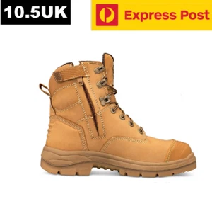 10.5UK 11.5US OLIVER 55332Z WORK STEEL TOE CAP SAFETY BOOT SHOE WHEAT ZIP UP - Picture 1 of 3