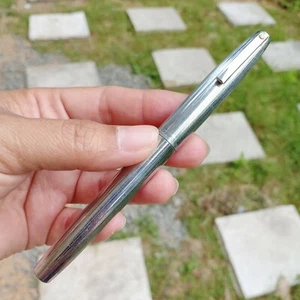 ☑TODA LA PLUMA ESTILOGRÁFICA VINTAGE DE ACERO INOXIDABLE Sheaffer Triumph "F"" Australia USADA - Imagen 1 de 12