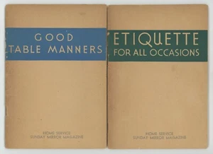 Gute Tischmanieren und Etikette für alle Anlässe 1937 seltene 30 Seiten Bücher - Bild 1 von 2