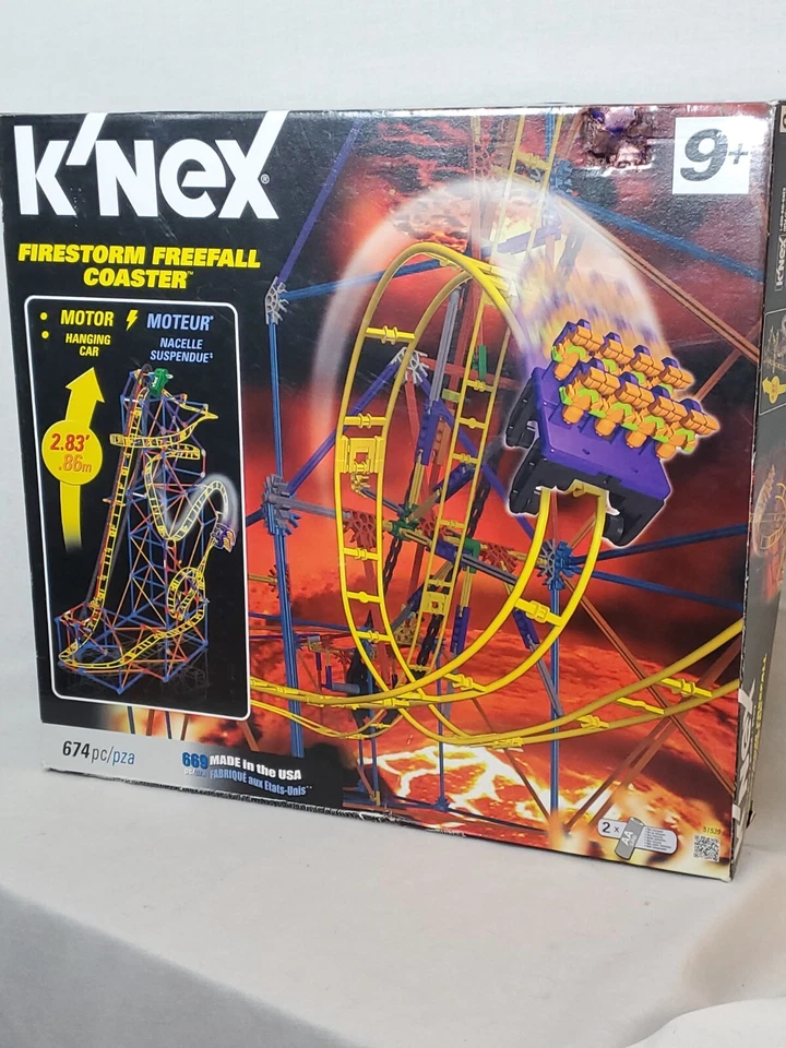 🔥K'Nex KNex Firestorm Freefall Coaster Set 51539, 2012, Hecho en EE. UU., Pre-debido🔥 Foto 1 de 1