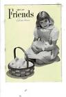 APR 1950 FRIENDS MAGAZINE GIRL HOLDING BUNNY BUNNIES IN BASKET MS648