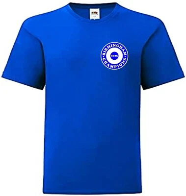 Birmingham City T-Shirt Champions 2025 Football Club Unisex Adult Cotton Top - Image 1 of 2