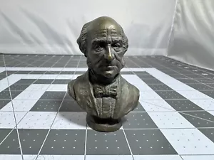 Franklin Mint Presidential Bronze Bust William Harrison 1841 (3”) 14-19 - Picture 1 of 6