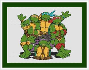 Teenage Mutant Ninja Schildkröten Kreuzstich Kit - Bild 1 von 2