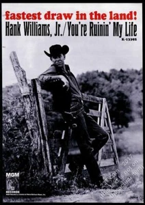 Foto de Hank Williams Jr 1965 You're Ruinin My Life lanzamiento de disco anuncio impreso comercial - Imagen 1 de 1