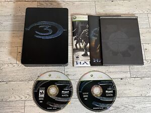 Halo 3 Limited Edition Collector's Steelbook Xbox 360 W/ Inserts NO SLIP COVER