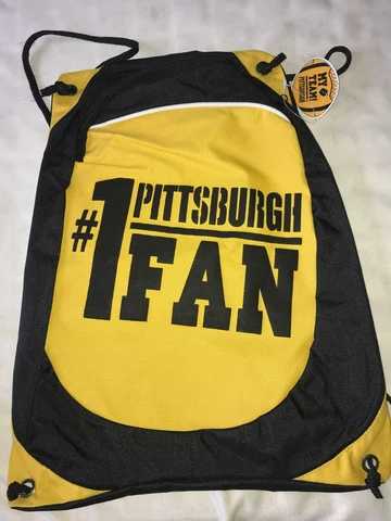 New MAGIC CREATIONS  #1 Fan PITTSBURGH STEELERS Canvas Draw String ZIP BACKPACK Cover