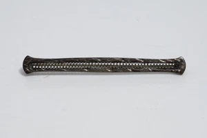 Vintage Sterling Silver Filigree Design Long Bar Pin Brooch 2.5 Inch Tie bar - Picture 1 of 4