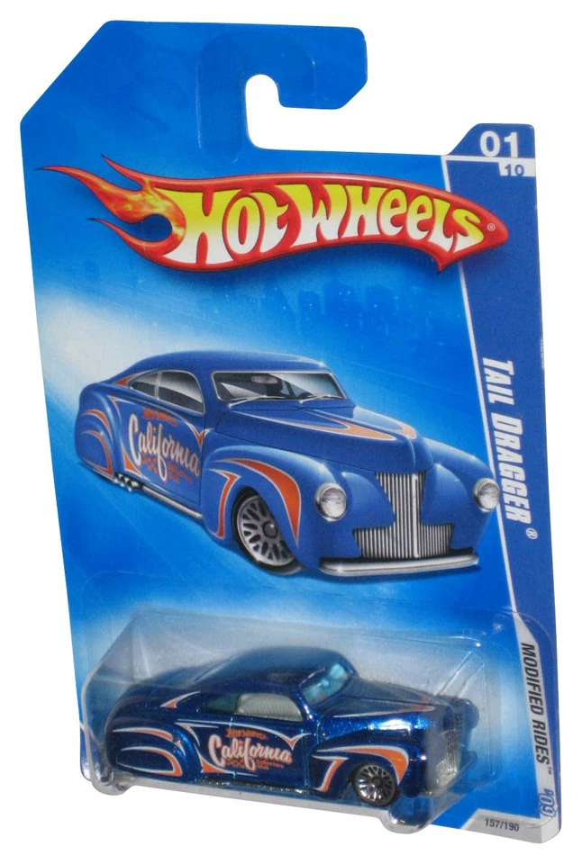Hot Wheels Modified Rides '09 01/10 Blue Tail Dragger Toy Car 157/190 - Image 1 of 1