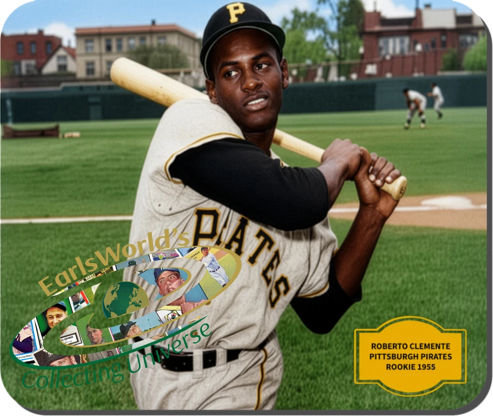 Roberto Clemente Rookie 1955 Mouse Pad – Pittsburgh Pirates Baseball Collectible - Image 1 of 1