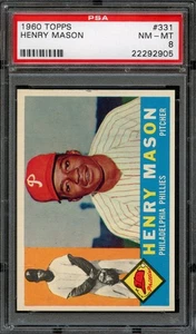 BB - 1960 Topps - #331 - Henry Mason - PSA 8 - NM-MT - Bild 1 von 2