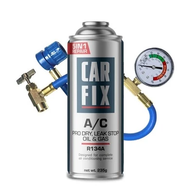 CAR FIX Aire Acondicionado Gas 5en1 Sello A/C Parada Fugas Regas Gas Aire Acondicionado R134A