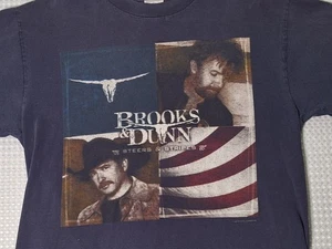 Brooks & Dunn Steers & Stripes Neon Circus Tour Country Music T-shirt Size L - Picture 1 of 10