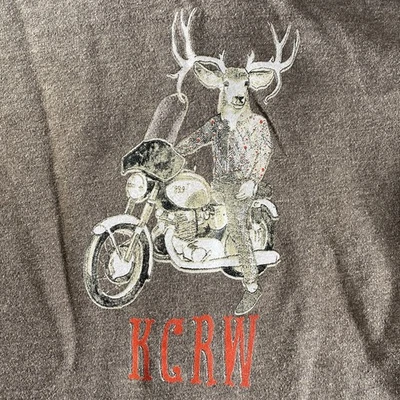 NPR KCRW 88.9 Zip Up Hoodie Size XL Antelope Motorcycle American Apparel - Image 1 of 4