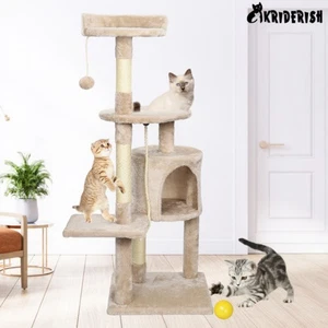 Cat Tree Tower Climbing Activity Center Floor to Ceiling Scratching Post Condo - Picture 1 of 10