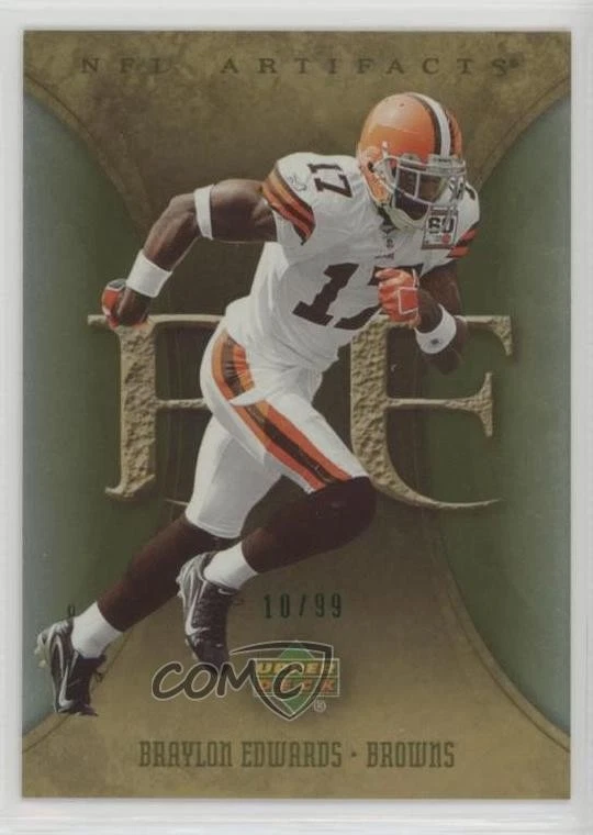 2007 Upper Deck Artifacts Green /99 Braylon Edwards #25 - Image 1 of 2