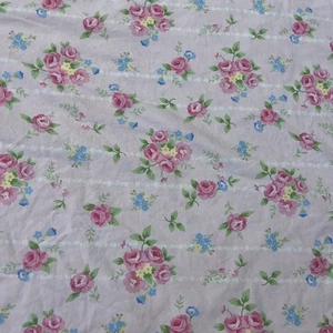 Pottery Barn Kinder Bettbezug Full / Queen Rosa Blumen Rosen Blau Grün Shabby - Bild 1 von 5