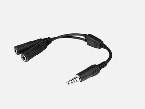FOR A20 Aviation Headset Dual GA   Plug to U174 Helicopter Adapter Cable #F2 - Bild 1 von 4