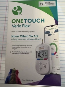 OneTouch Verio Flex Meter Blood Glucose Monitoring System - Picture 1 of 3