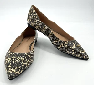 COACH VIERRA SKIMMER snakeskin shoes ballet flats slip on pointed toe 10M 10B - Picture 1 of 9