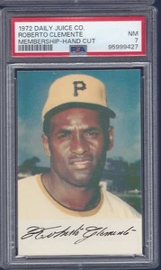 1972 ROBERTO CLEMENTE ORIGINAL FAN CLUB CARD - DAILY JUICE CO. -PSA 7 (b) - Picture 1 of 2