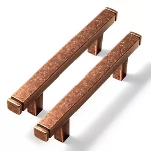 6 Pack 3 in Hole Center Cabinet Pulls Antique Copper Zinc Alloy Kitchen Pulls - Picture 1 of 4