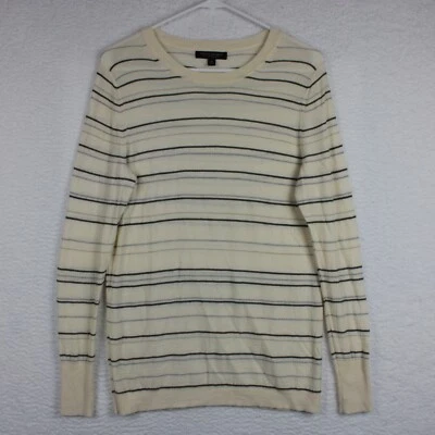 Женский легкий пуловер Banana Republic свитер размер M в полоску цвет слоновой кости - Изображение 1 из 4