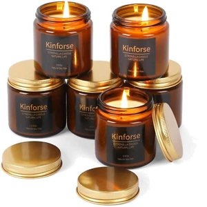 6er Set Citronella Kerzen – 120h Brenndauer aus -Sojawachs, Duft: Zitronella - Bild 1 von 1