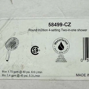 Delta 58499-CZ 1.75 GPM 2-in-1 Multi Function Round Shower Head Champagne Bronze - Picture 1 of 1