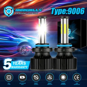 6-sides 9006 HB4 LED Headlights Bulbs Kit Low Beam Super Bright 1800000LM 6500K - Picture 1 of 12