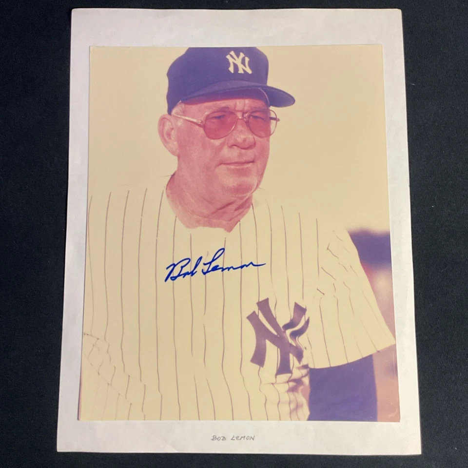 BOB LEMON AUTOGRAPHED AUTHENTIC Signed MLB YANKEES Photo From KSK - Image 1 of 3