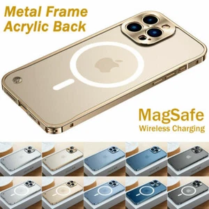 Funda protectora de metal iPhone 12 13 14 Pro Max mini cubierta para móvil - Imagen 1 de 26