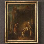 Antique painting oil on canvas Parable of the unfaithful farmer 17th century