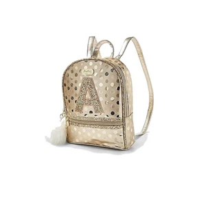 Justice Gold Shine Initial Mini Backpack - Picture 1 of 1