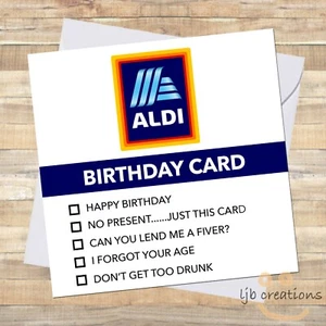Funny Birthday Card Him Her Rude Adult Humour Joke Quirky Colleague ALDI Value - Picture 1 of 3