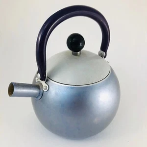1980s Aluminum Memphis Style Vintage Tea Pot, Retro Kitchen Gift for Tea Lover - Picture 1 of 11