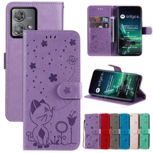 For Motorola X30 P40 Edge Plus 40 E7 Creative Cartoon Embossed Wallet Phone Case - Picture 1 of 23