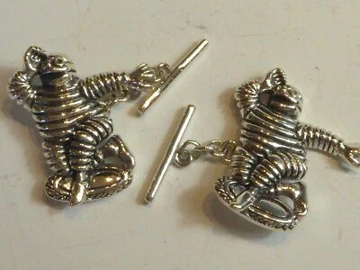SILVER  MICHELIN MAN / BIDENDUM CUFFLINKS - Image 1 of 4