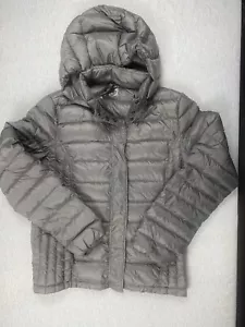 32 Degrees Women's Puffer Jacket Size L Gray Long Sleeves Hooded Zipper - Picture 1 of 5