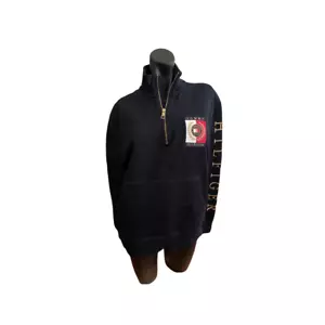 Tommy Hilfiger Navy Quarter Zip Sweater Size S | Men's Pullover Knit Jumper - Picture 1 of 6