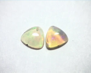 Opal (Ethiopian ) Natural Genuine Faceted Gemstone's Matched Pair GSG,464 - Picture 1 of 6