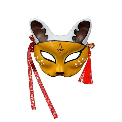 Kitsune Mask for Christmas Eve, New Year Fox Cat Deer Santa Claus Trees Masks - Image 1 of 3