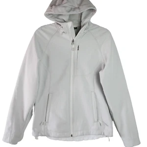 Kirkland Signature Women SIze S Jacket Softshell Hood Full Zip Fleece Lined Gray - Picture 1 of 11