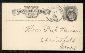 1877 GRAND RAPIDS MICH. and CIRCLE Fancy cancelar en tarjeta de 1 ¢, en muy buen estado - Imagen 1 de 1